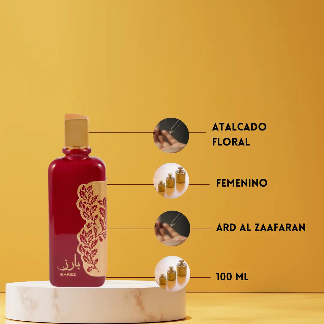 Barez Eau de Parfum por Ard Al Zaafaran | Perfume Árabe Femenino | Floral y Sensual – EDP