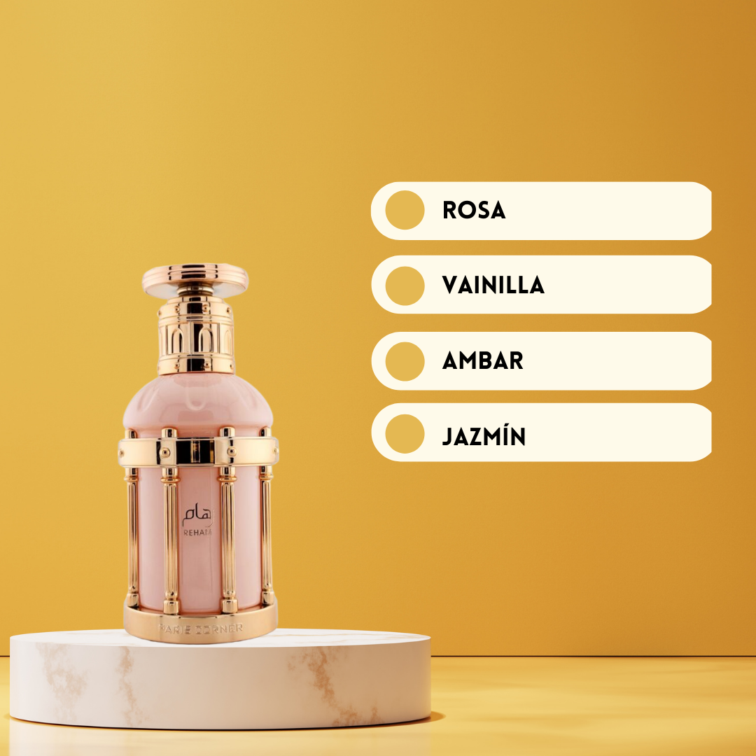 Reham Rose Petals Eau de Parfum 100 ml | Paris Corner | Perfume Femenino Floral, Elegante y Luminoso