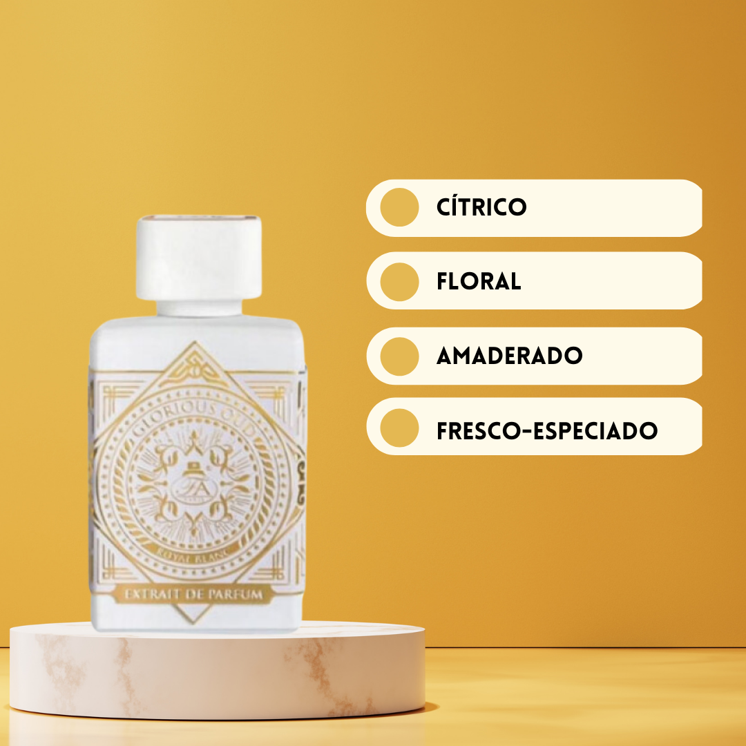 Glorious Oud Royal Blanc – 80 ml – French Avenue | Perfume Unisex Floral Almizclado con Toque Cítrico