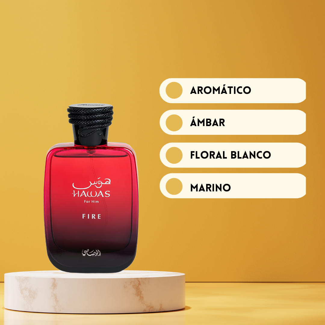 Rasasi Hawas Fire Eau de Parfum 100 ml – Intensidad marina y sofisticación oriental