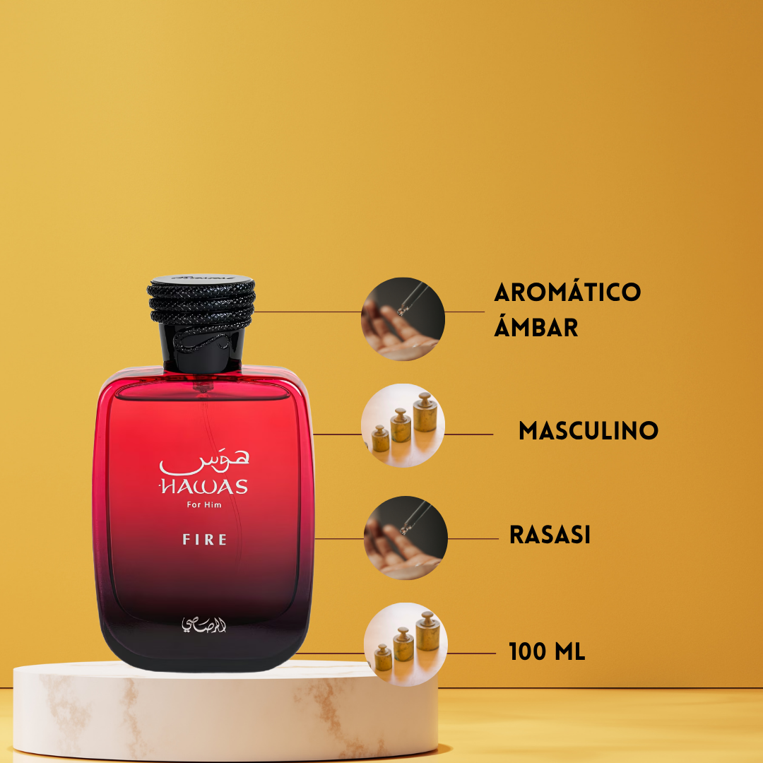 Rasasi Hawas Fire Eau de Parfum 100 ml – Intensidad marina y sofisticación oriental