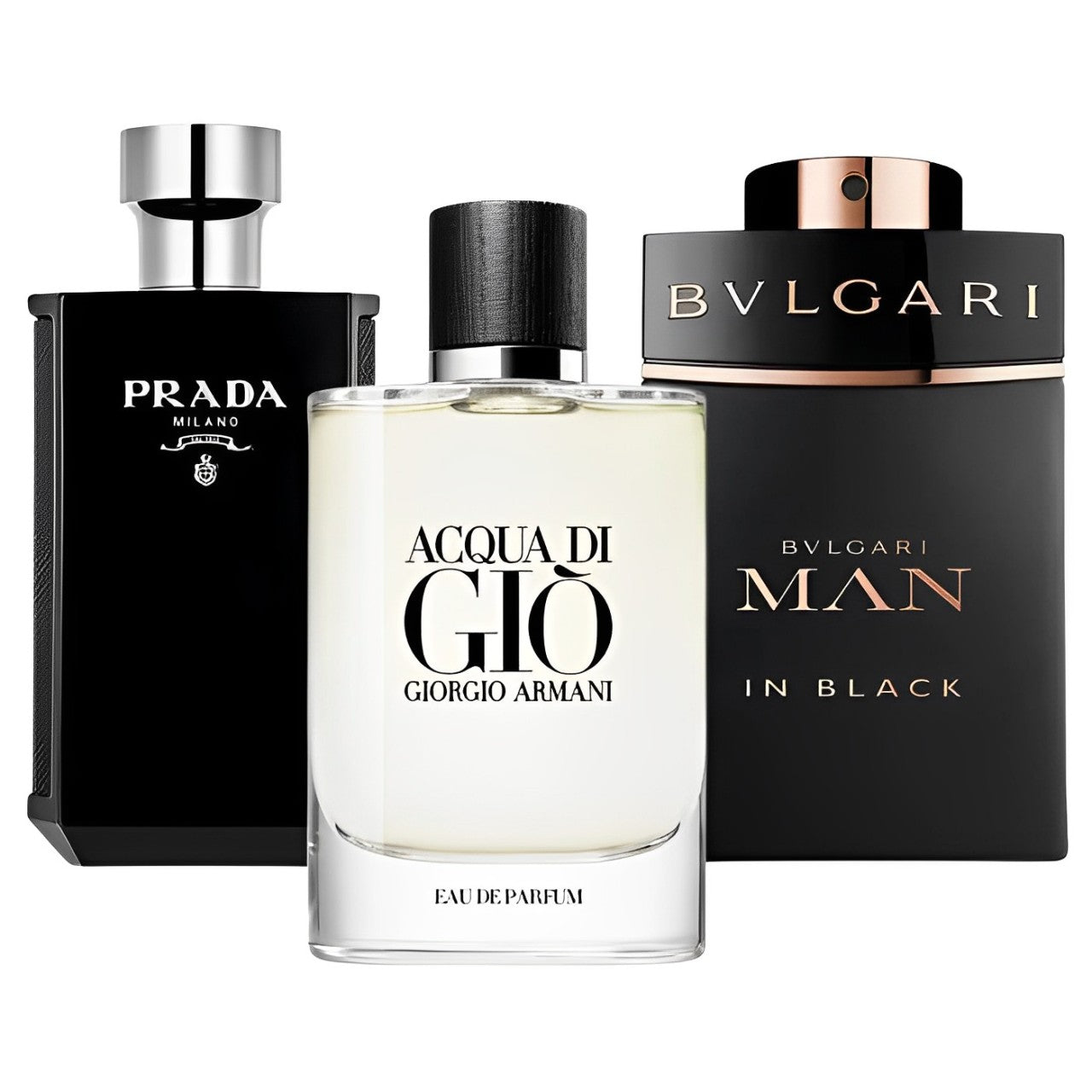 Prada L’Homme | Giorgio Armani Acqua di Giò | Bvlgari Man In Black 100ml