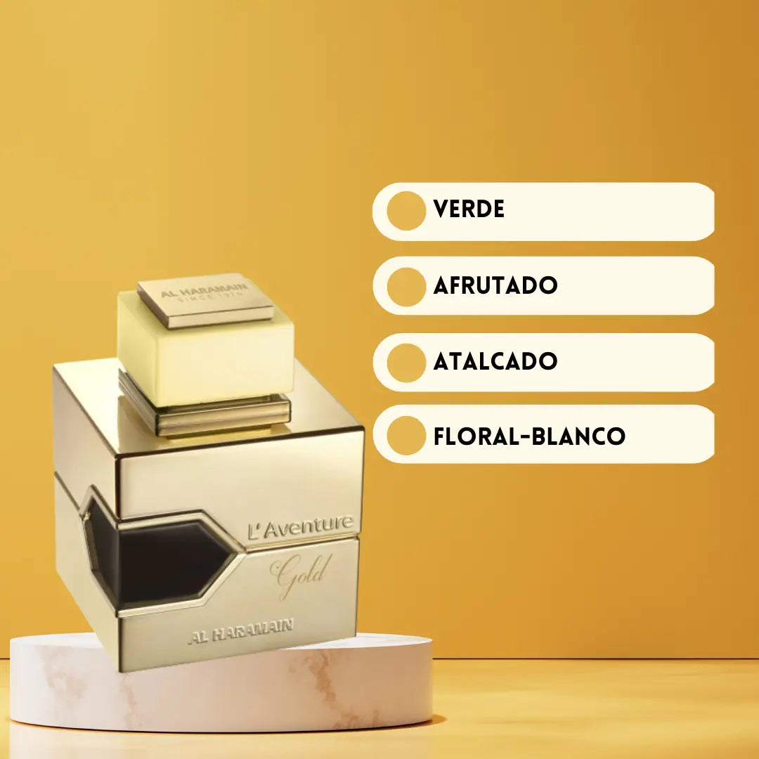 Al Haramain L'Aventure Gold | Perfume Árabe Unisex | Eau de Parfum