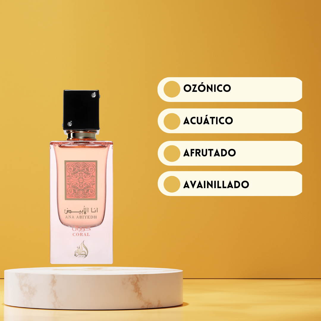 🌺 Ana Abiyedh Coral – Eau de Parfum 60 ml – Lattafa