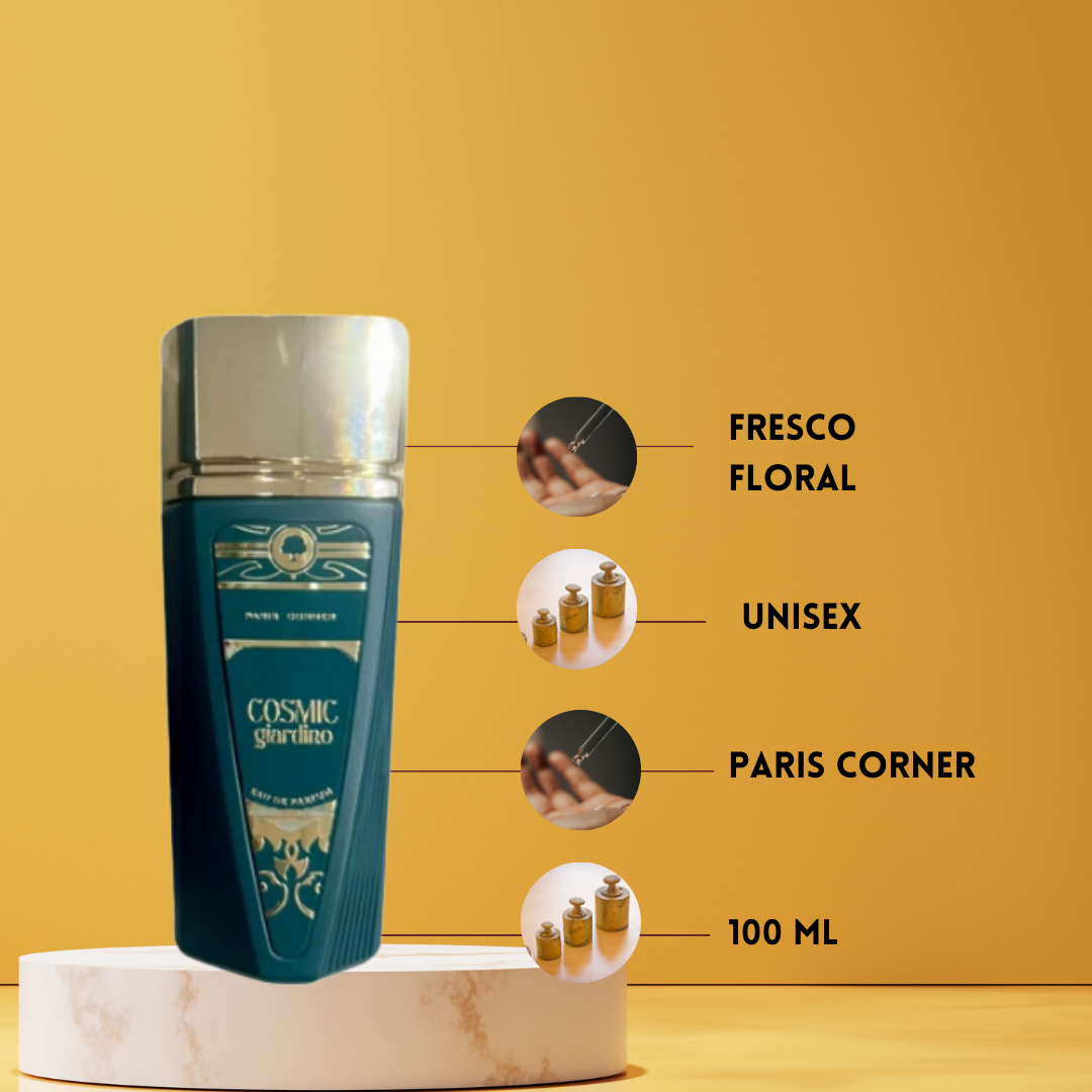 Cosmic Giardino Eau de Parfum 100 ml | Paris Corner | Perfume Masculino Tropical, Amaderado y Marino