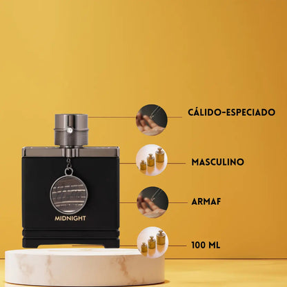 Dubai Nights Midnight de Armaf | Perfume Árabe para Hombre | Aromático Fougère - Eau de Parfum