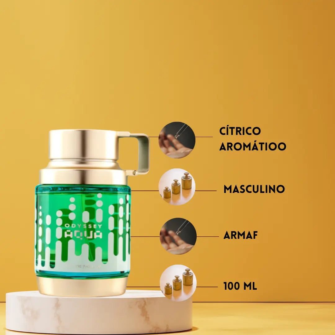Armaf Odyssey Aqua | Perfume Árabe para Hombre | Frescura Cítrica y Amaderada – Eau de Parfum