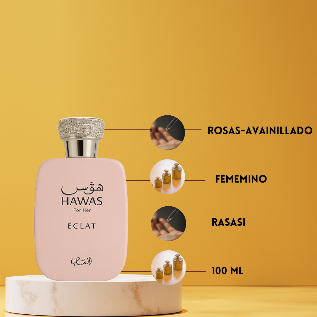 Hawas Éclat - 100 ml - Eau de Parfum | floral | dulce