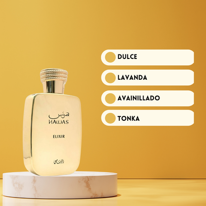 Hawas Elixir | Rasasi | Perfume Masculino | Aromático, Dulce, Sensual – EDP
