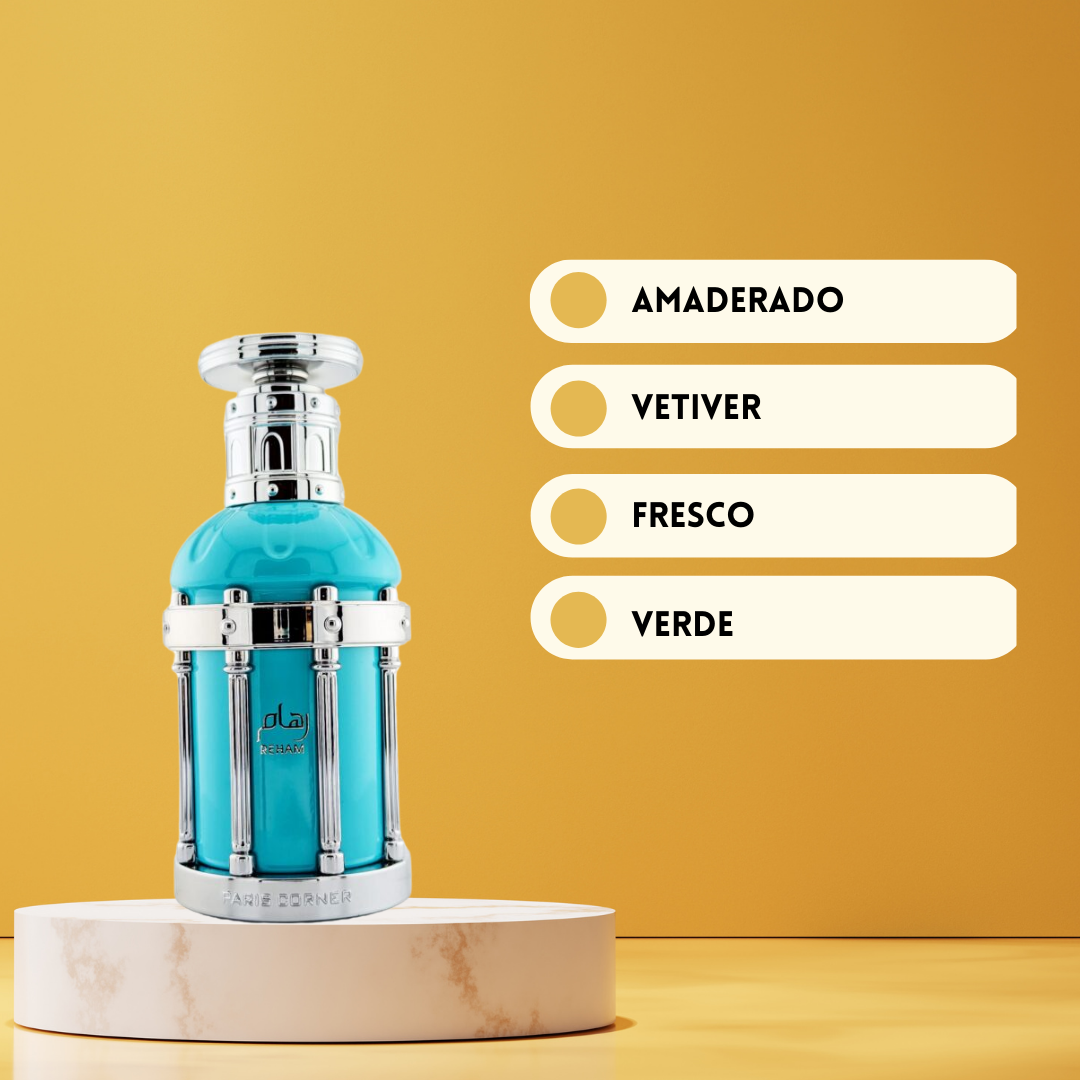 Reham Wild Mineral Eau de Parfum 100 ml | Paris Corner | Perfume Masculino Mineral, Aromático y Amaderado